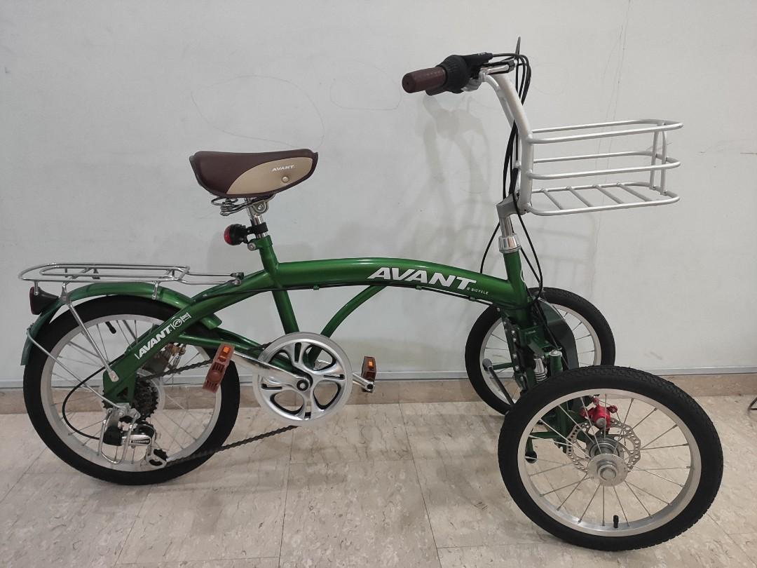 three wheel bike two wheels front