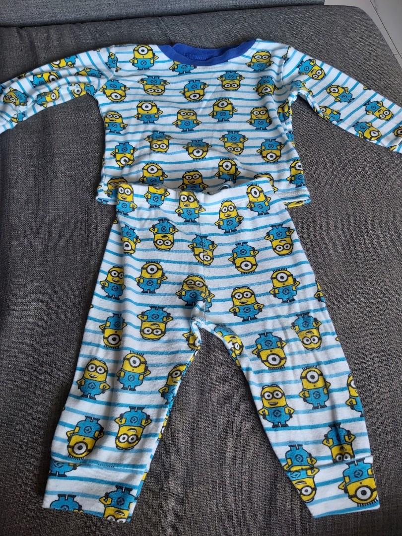 6 9 Months Minion Pyjamas Pajamas Pj Baby Infant Attire Tollyjoy Carter Fox H M Jersey Polo Shirt Babies Kids Babies Apparel On Carousell