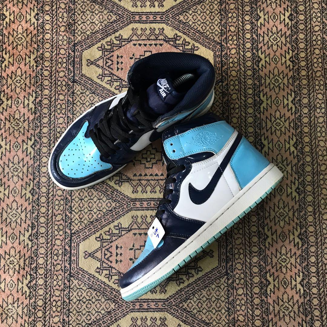 Air Jordan 1 Blue Chill 7UK Men s Fashion Footwear Sneakers on
