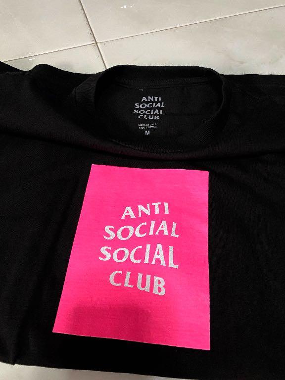 black and pink anti social social club shirt CEGICAP