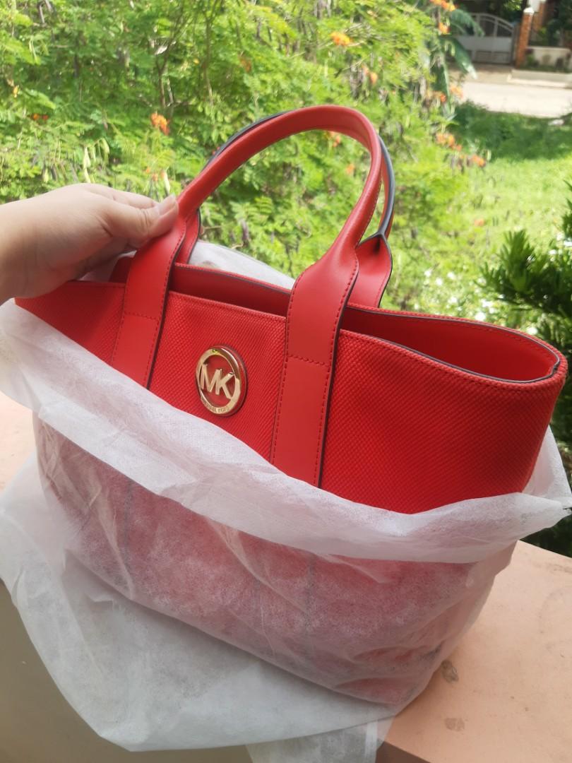 MK red tote