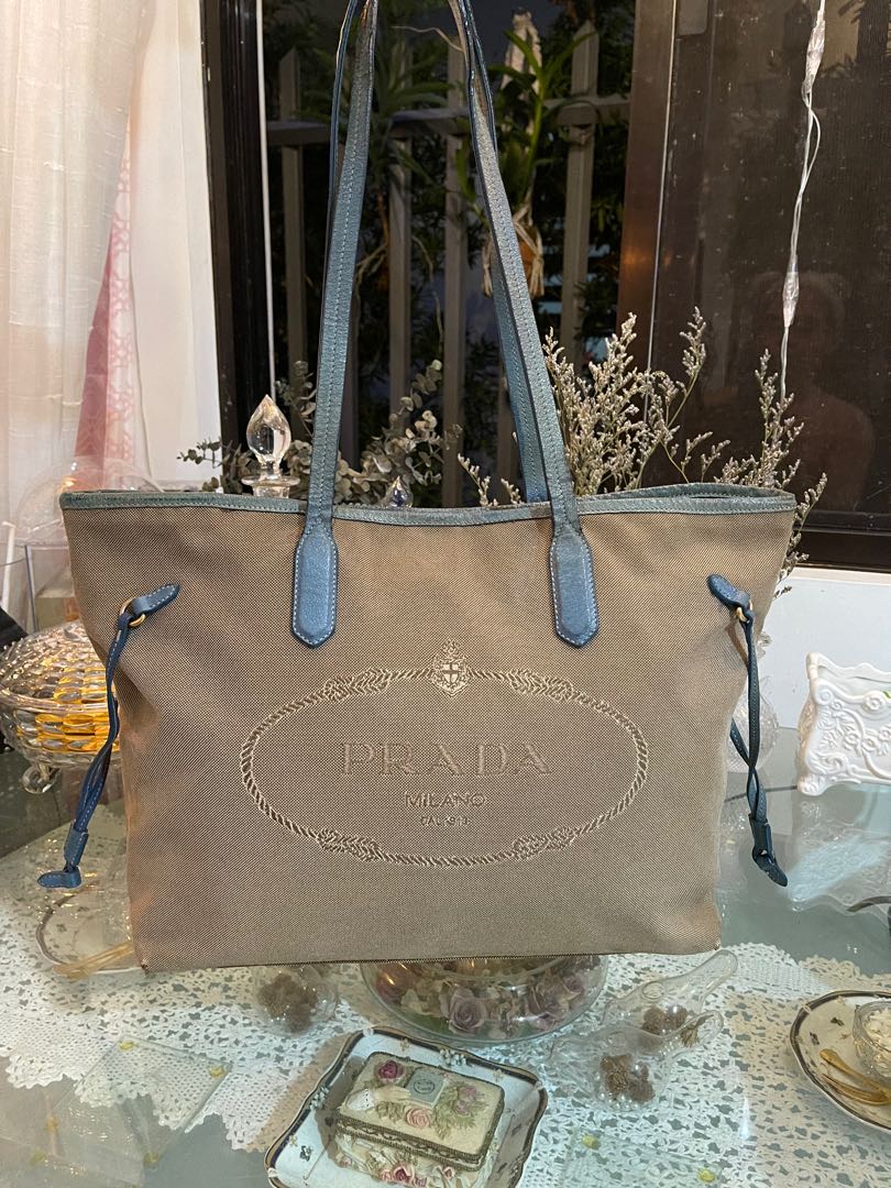 prada jacquard tote
