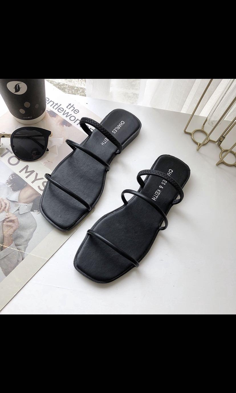 Thin strap slippers clearance