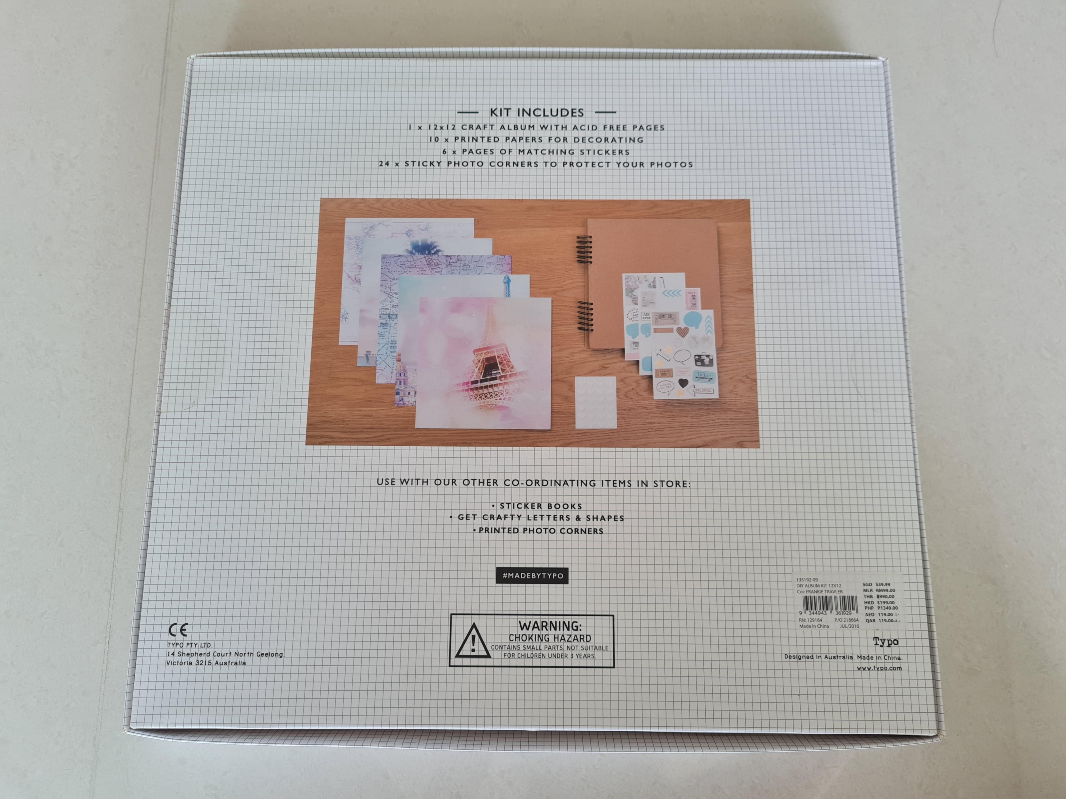 Brand NEW Typo DIY Album Kit / Scrapbook, Hobbies & Toys, Stationery