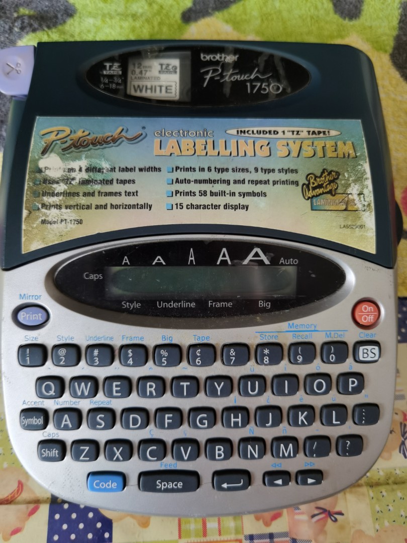 Brother P touch 1750 electronic labelling system, Computers & Tech
