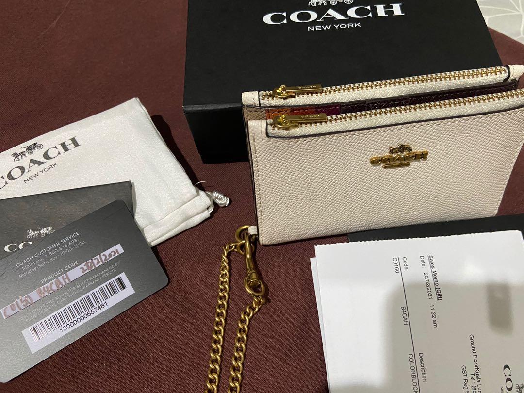 Coach chain 2025 card case