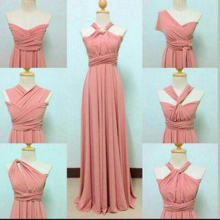 Coral Peach Infinity Dress