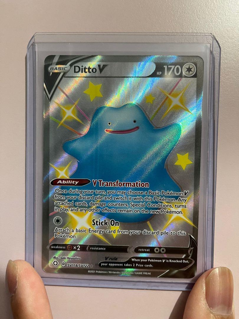 Pokemon Card Shiny Ditto V SV118/SV122 Ultra Rare Shining Fates