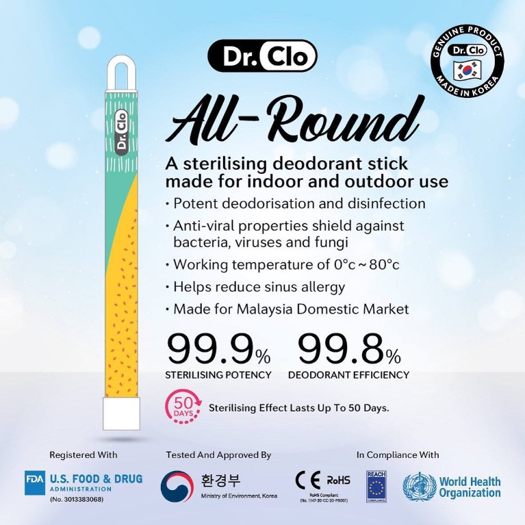 Drclo Sanitising Deodorant For Outdoor Indoor Automobile Household Dr Clo Stick Health Beauty Skin Bath Body On Carousell