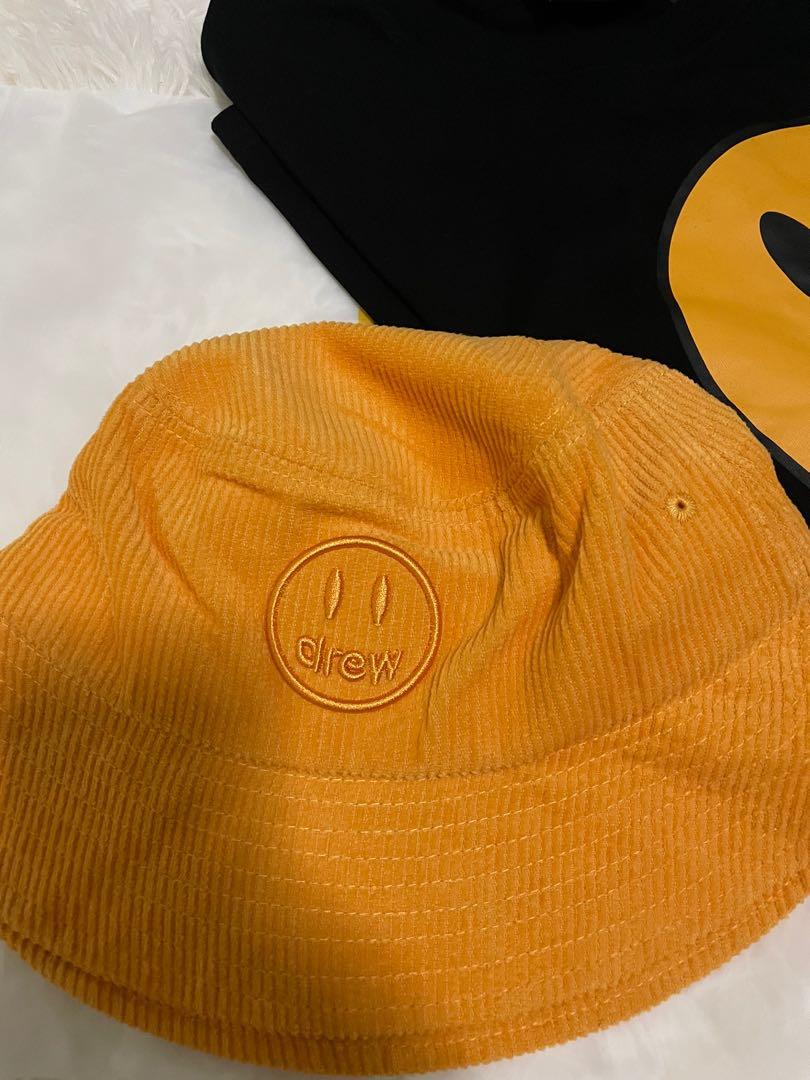 Drew house yellow corduroy bucket hat, Men's Fashion, Accessories, Caps