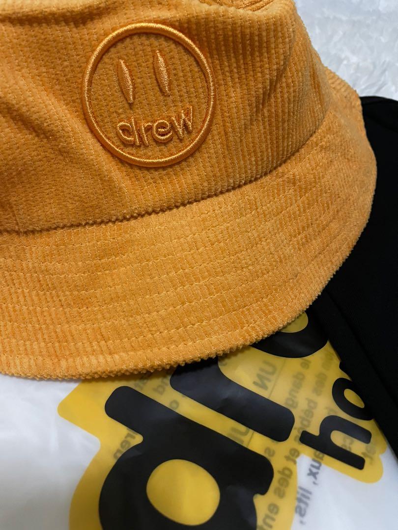 Drew house yellow corduroy bucket hat 