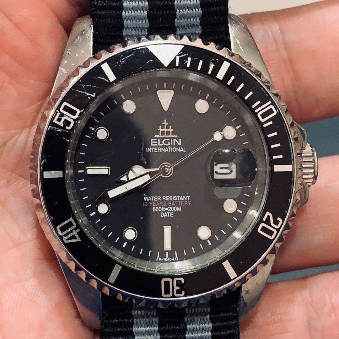 Elgin Diver Quartz WatchSubmariner, Men's Fashion, Watches