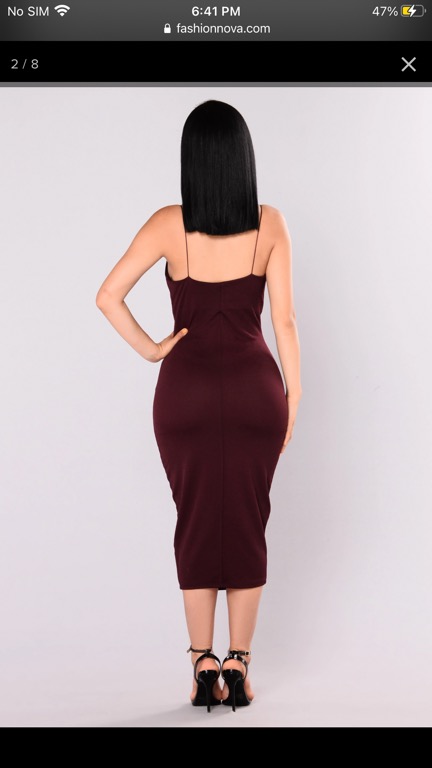 FASHION NOVA MAROON DRESS, Women's