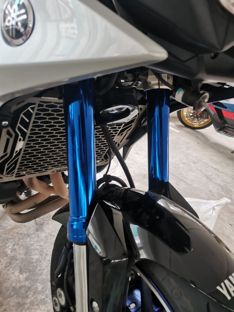 Fork wrapping, Motorcycles, Motorcycle Apparel on Carousell