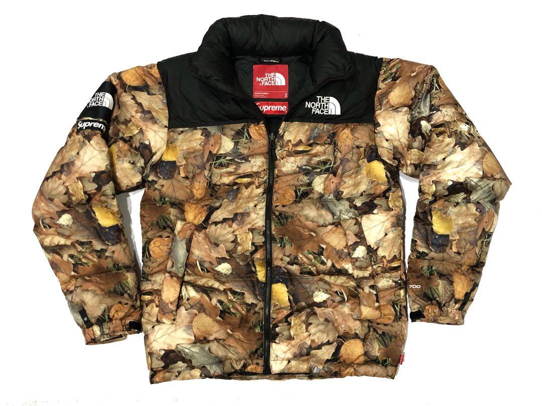 Supreme hotsell leaves nuptse