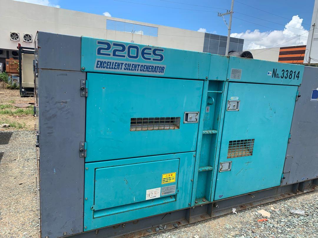 Generator 220 kVA Denyo Japan (Category: Industrial Equipment) located in Manila. Submitted by santiago0721 (Listing ID 1072806603, Image 1). Description: Slightly used unit Fresh & good running engine condition - almost brand new on inside compartment Low SMR With new load testing record With after sales support - warranty - parts - service Free delivery within Metro Manila.