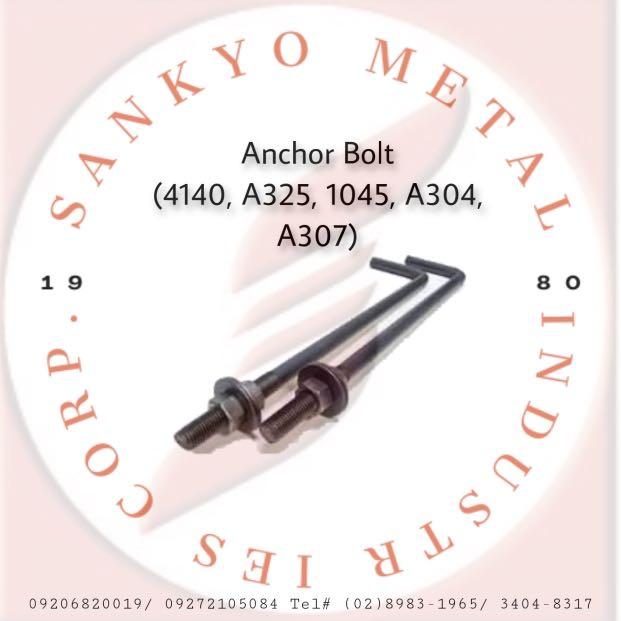 HDG Anchor Bolt (Category: Construction & Building Materials) located in Valenzuela. Submitted by sankyometal (Listing ID 1072838778, Image 3). Description: Attention: Contractors, Architects and Engineers. Having a hard time looking for the construction materials for roofing, structural foundation and piping you need? We fabricate! We give Special DISCOUNT for bulk orders! For inquiries and orders contact us at 09206820019/ 09272105084 Tel# (02)