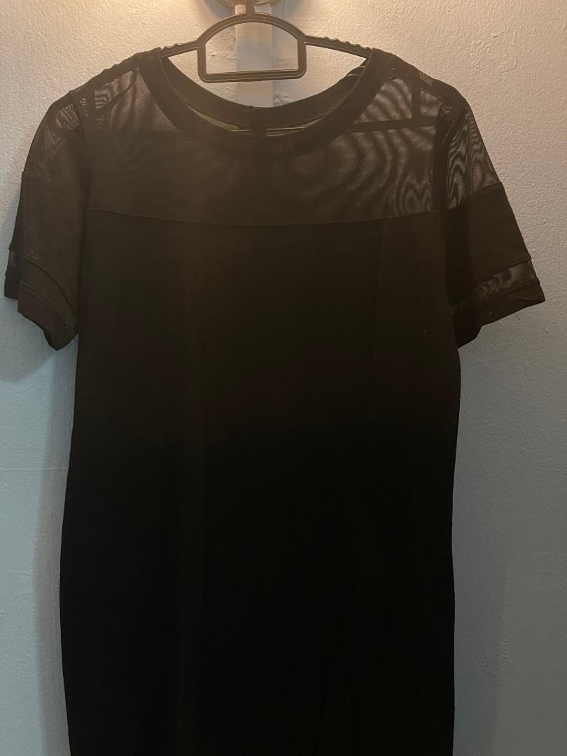 sheer black top h&m