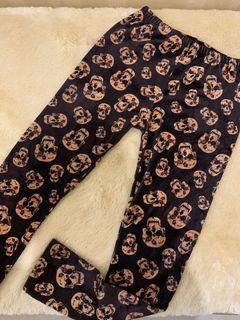 Legging Tengkorak Bludru
