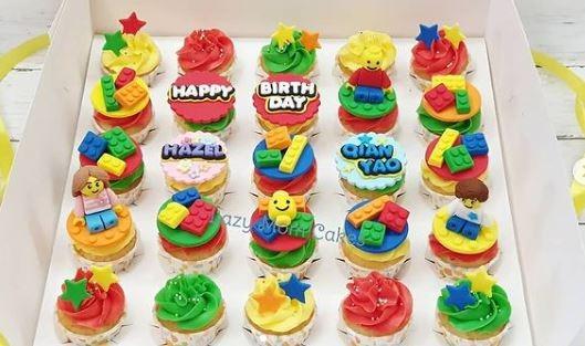 Lego Cupcakes Customised Cupcakes Minicupcake Party Cupcakes Birthday Cupcakes Cupcake Cupcakes Mini Cupcake 杯子蛋糕 Food Drinks Homemade Bakes On Carousell