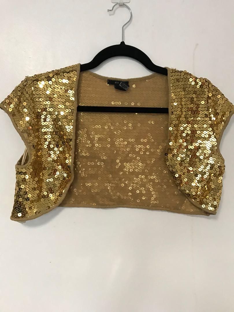 Gold sequin clearance bolero