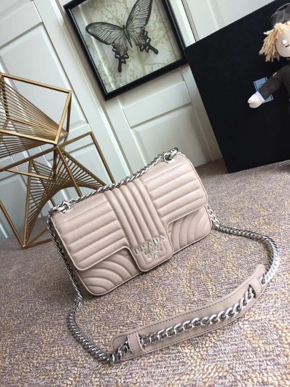 Medium Leather Prada Diagramme Bag
