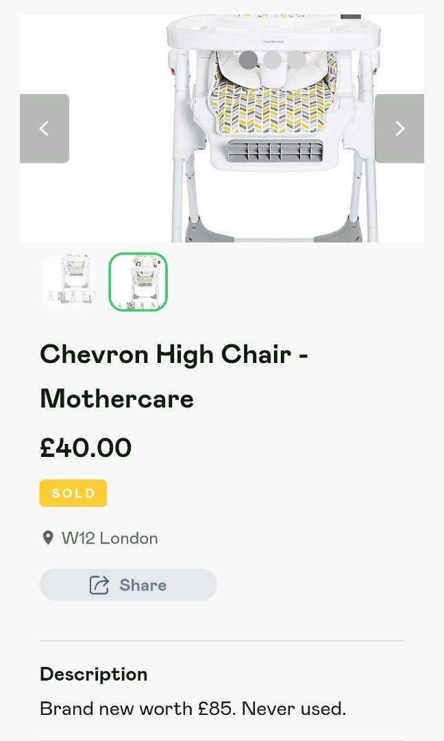 Mothercare chevron best sale highchair
