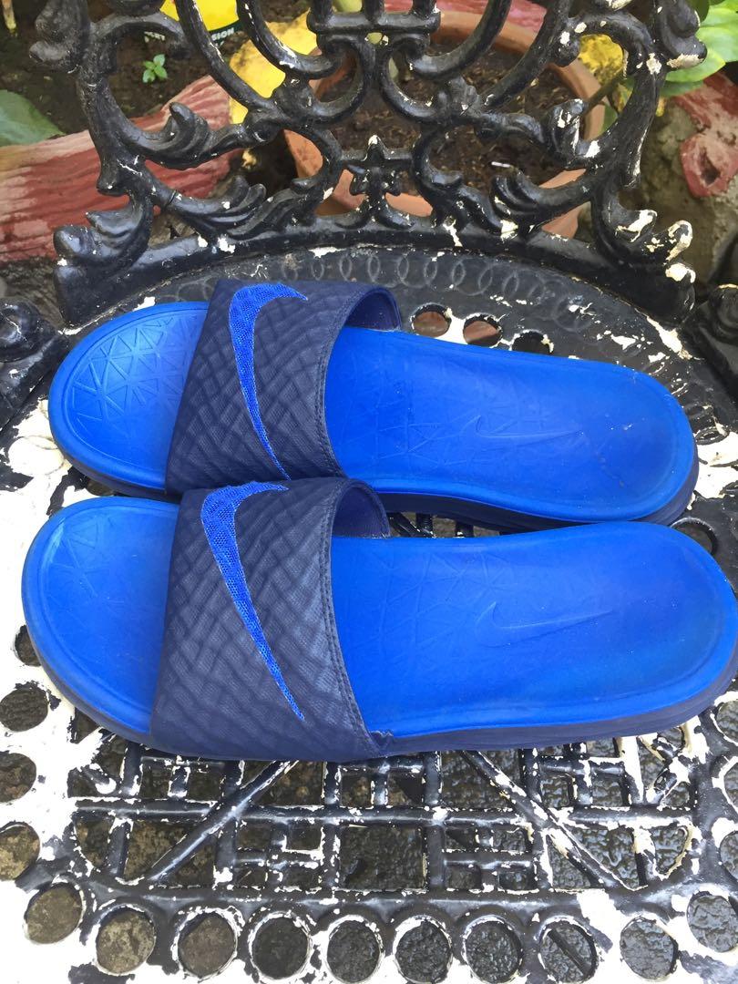 Nike Benassi Solarsoft 2 Slide Sandals Midnight Lyon Blue PRE LOVED