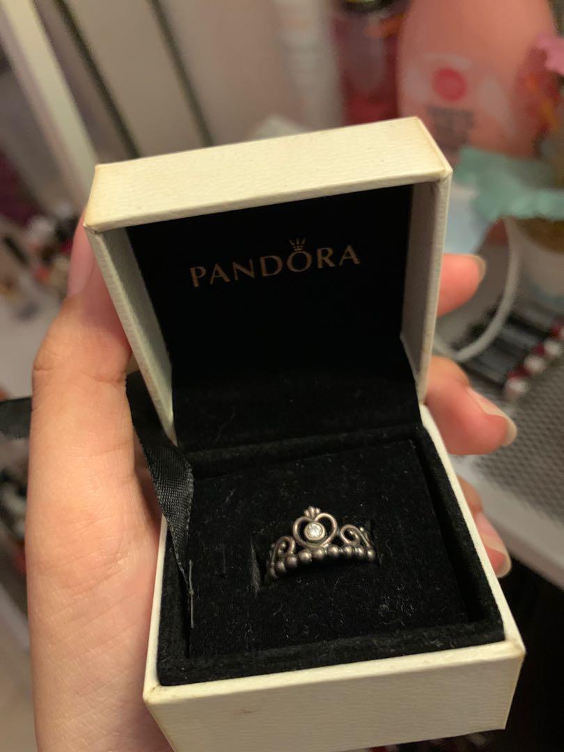 pandora crown ring gold