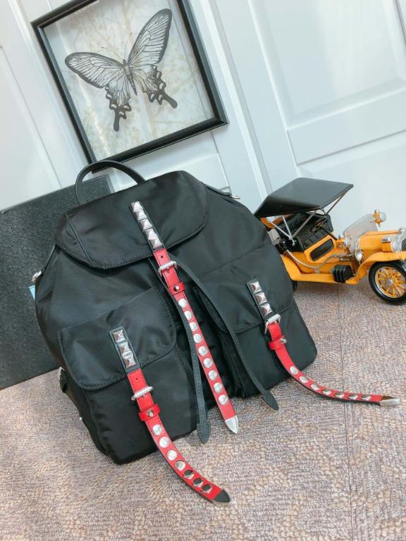 Prada outlet studded backpack