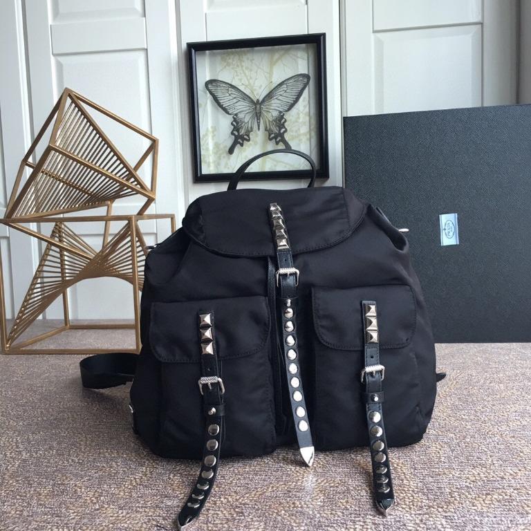 Prada outlet studded backpack