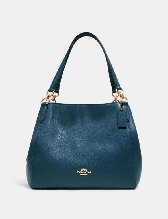 Coach hallie shoulder bag turquoise 2025