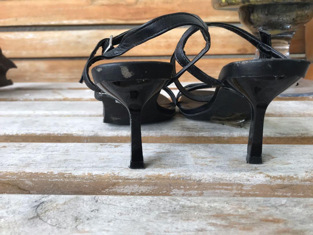 Primark Black Strappy Low Heels