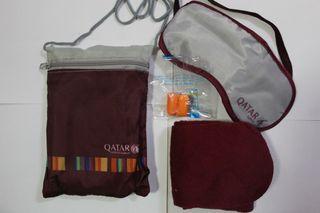 Qatar Airways Inflight Amenity Kit (Economy Class) - Eyeshades, Earplug & Socks