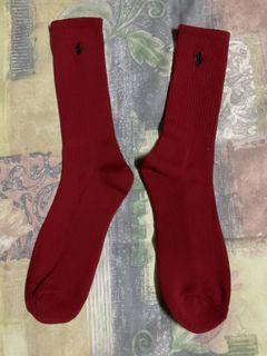 Ralph Lauren Red Crew Socks For Boys