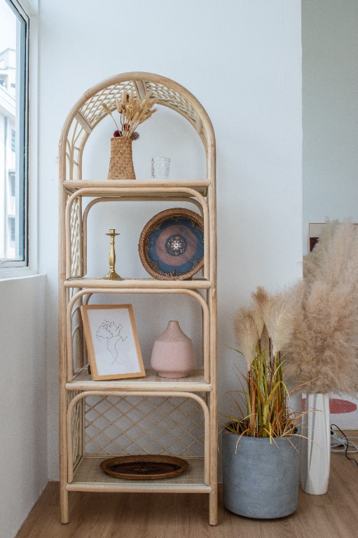 Rattan Bookshelf, Furniture & Home Living, Furniture, Shelves,