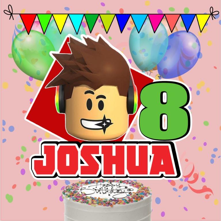 Party Decor Roblox Glitter Birthday Cake Topper Paper Party Supplies - roblox number 8 cake