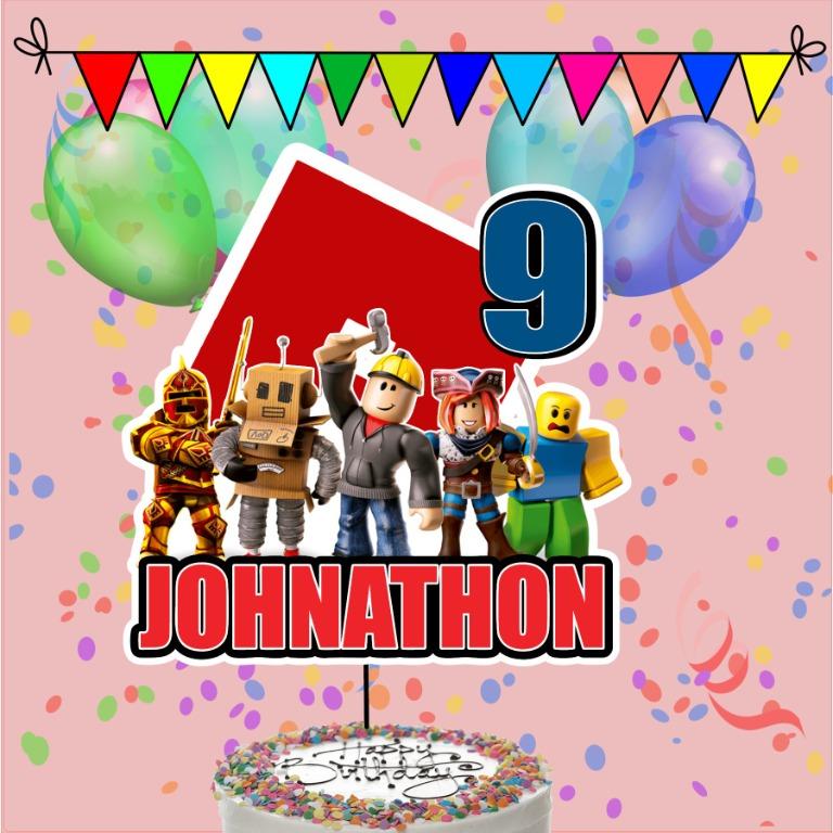 Roblox Cake Topper, Cake Topper, Birthday Party,, Hobbies & Toys ...