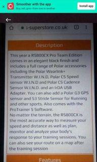 RS800CX polar watch RS800CX polar watch