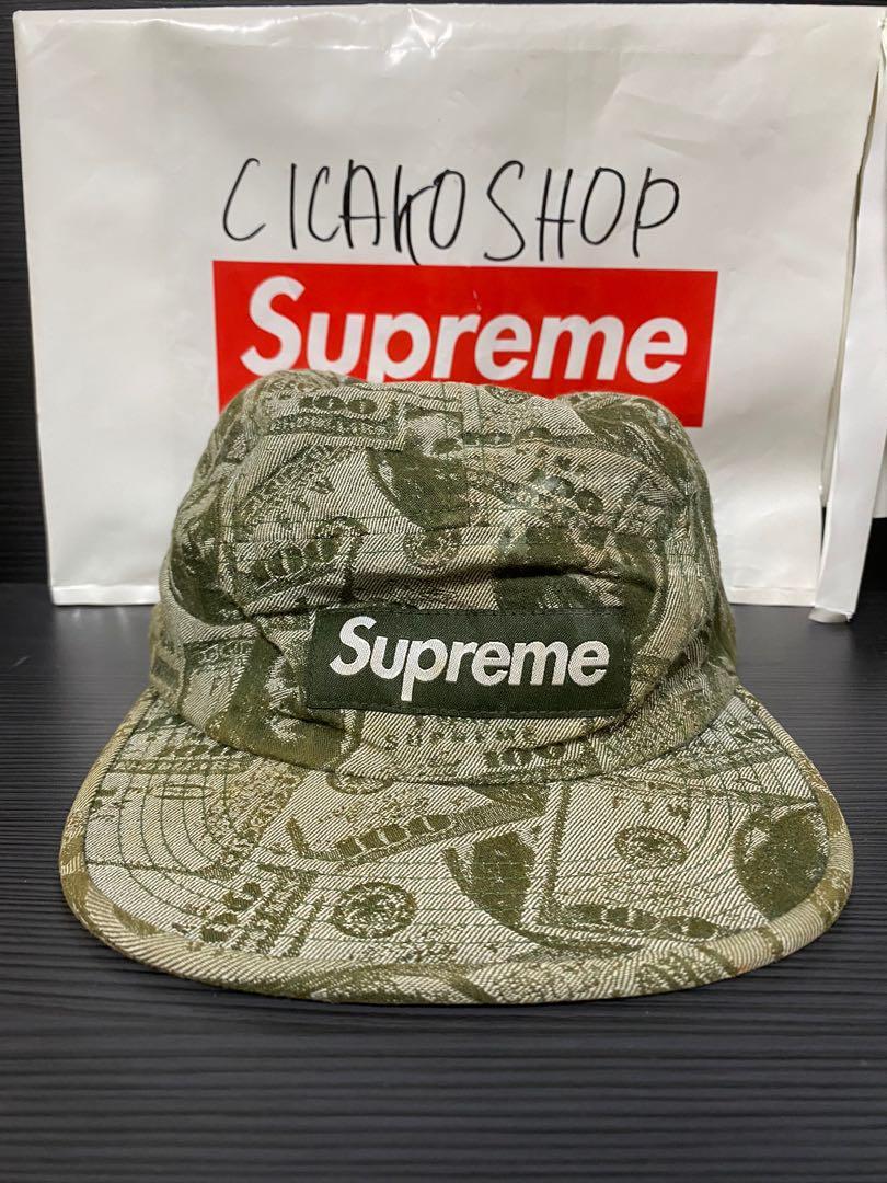 Supreme 100 Dollar Bill Camp Cap