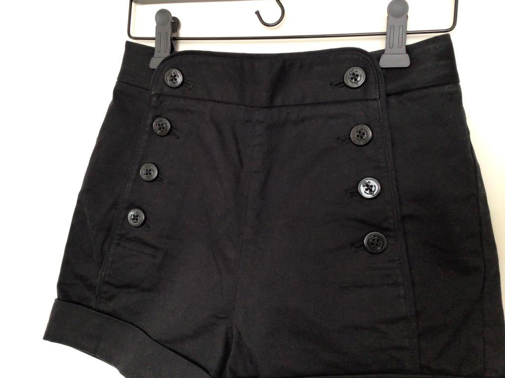 High waisted sales button shorts