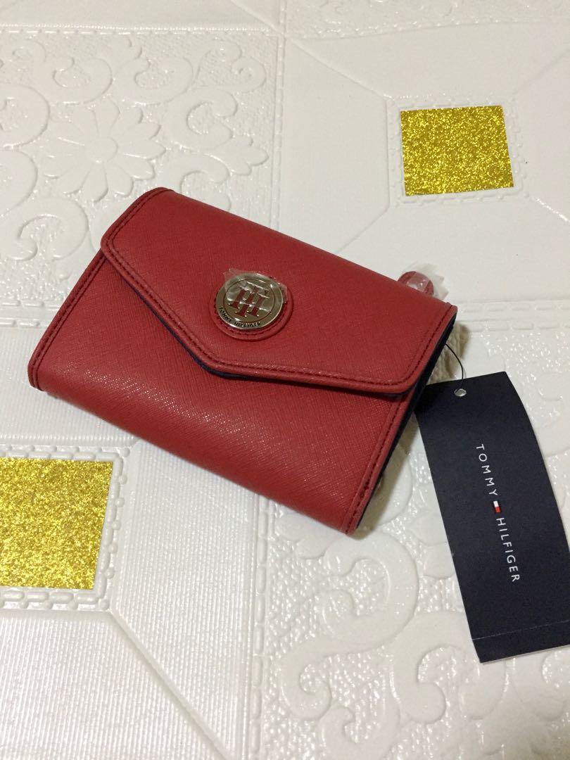 tommy hilfiger trifold wallet womens