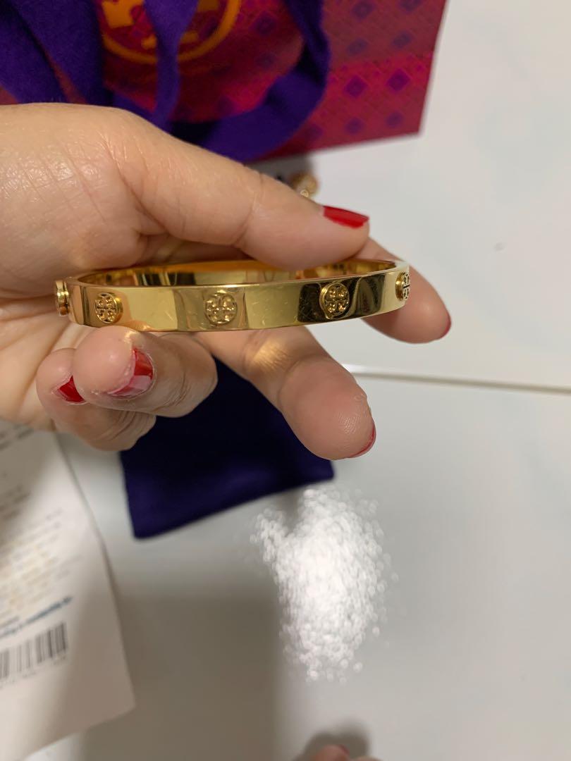 Tory burch logo hinge bracelet on sale