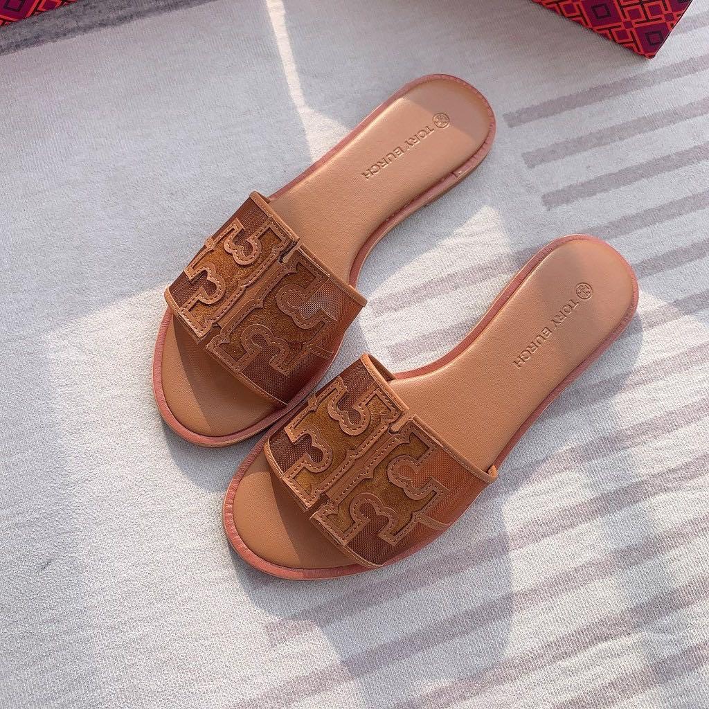 Tory burch ines sale flat slide sandals
