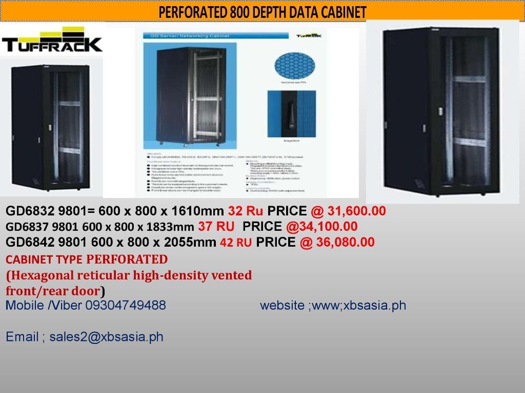 Tuffrack Perforated 800 Depth Data Cabinet 32U / 600 x 800 x 1610mm ...