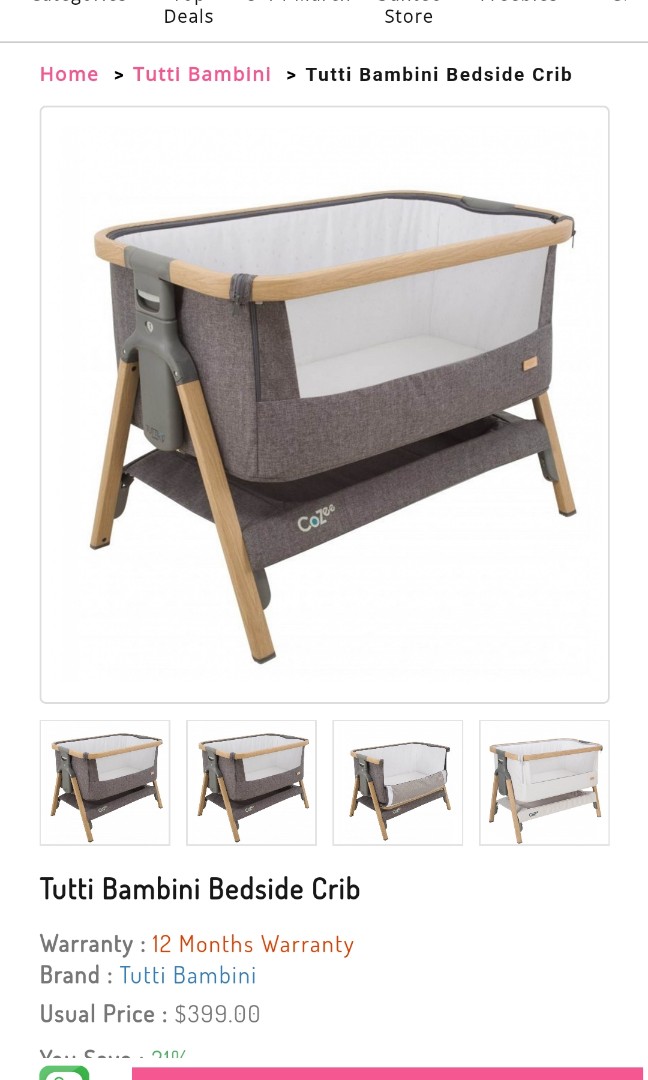 bambini next to me cot