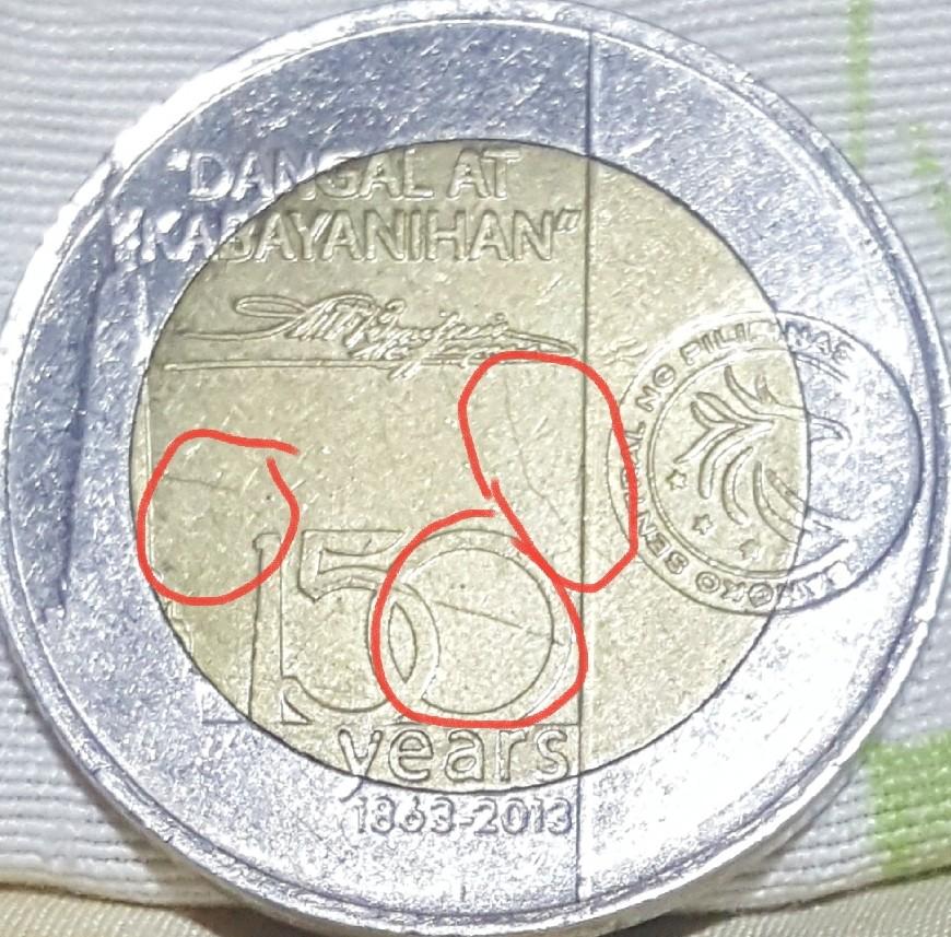 10 peso error coin (Category: Currency) located in Cebu City. Submitted by reynaldocarwana (Listing ID 1078461962, Image 3). Description: 10 peso error coin cracks like mirror obverse and reverse..