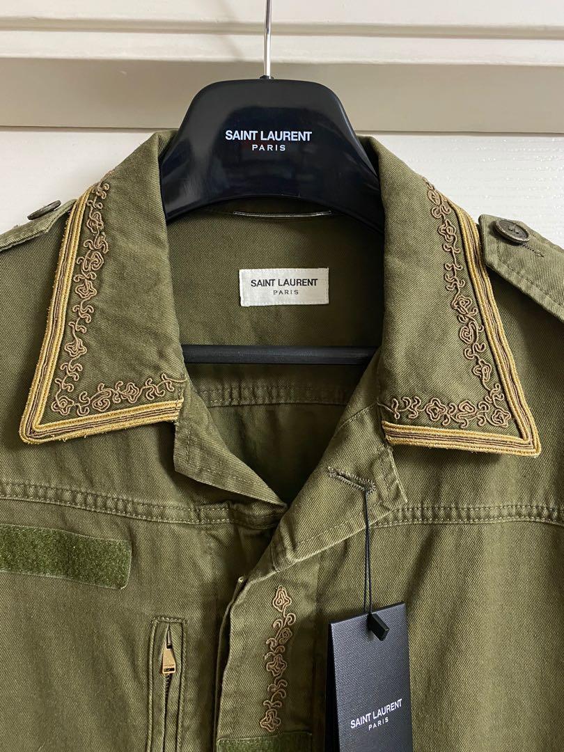 Ysl army jacket store