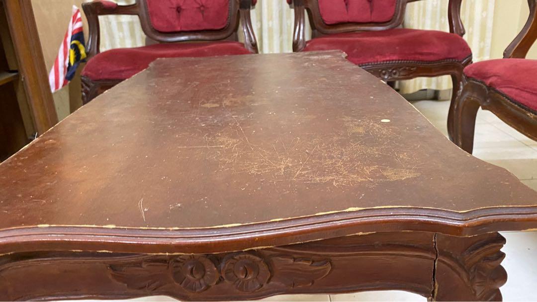 1 set kerusi dan meja, Furniture & Home Living, Furniture, Tables