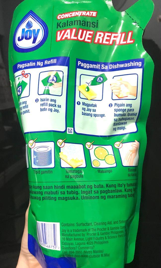550mL Joy Dishwashing Liquid Soap Kalamansi, Furniture & Home Living